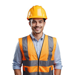 Male engineer isolated on transparent background