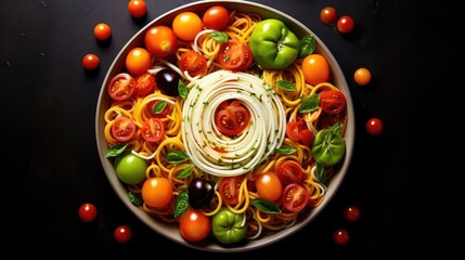 background spaghetti italian food modern illustration pasta cuisine, delicious recipe, garlic olive background spaghetti italian food modern