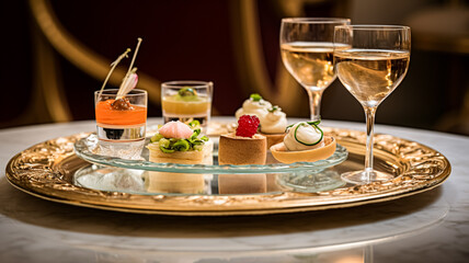 Food, hospitality and room service, starter appetisers as exquisite cuisine in hotel restaurant a la carte menu, culinary art and fine dining