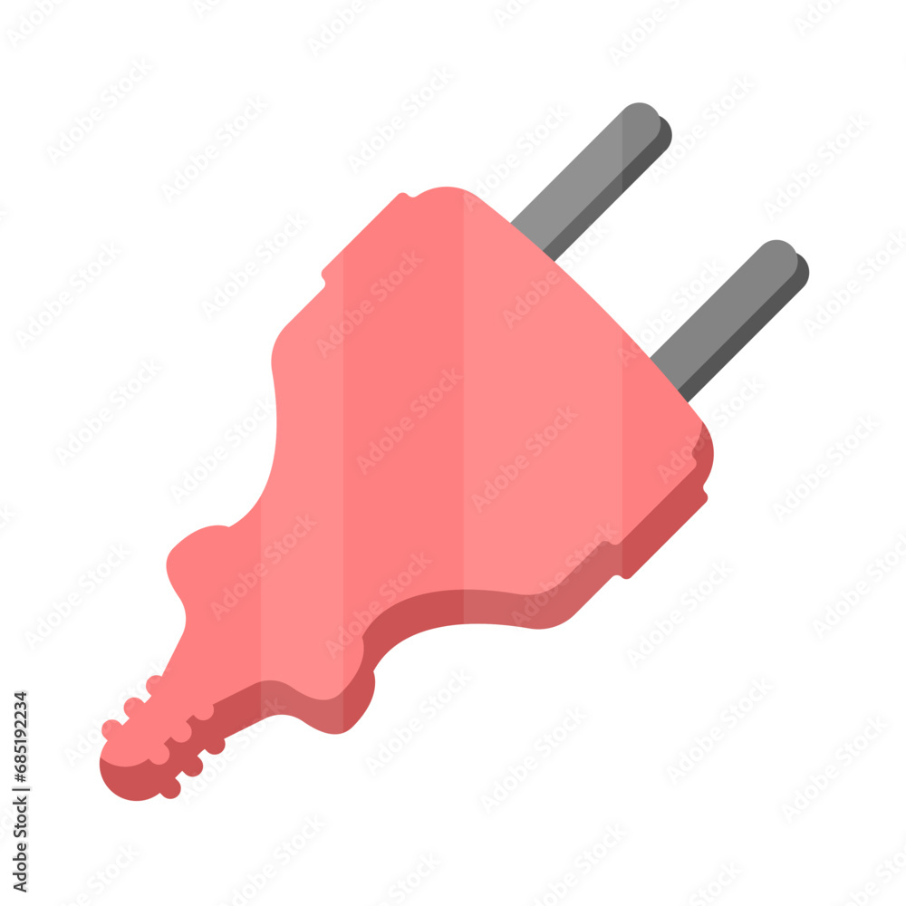 Poster electric socket and plug vector icon. voltage wire vector. a symbol of connection and disconnection.