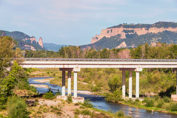 views of the river Agri, Val d'Agri, Basilicata, Italy