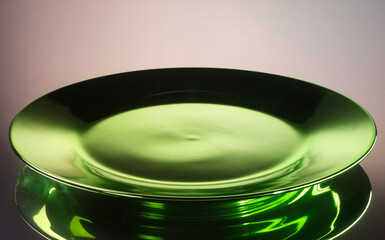 Teller, Metallic, grün, Tischkultur,