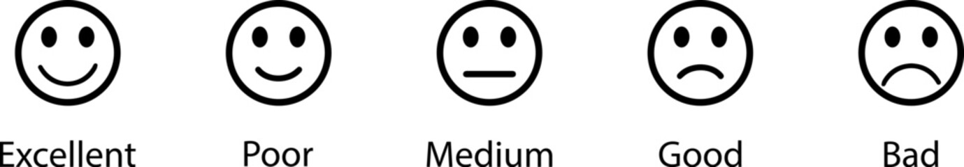 Fototapeta premium Emoticons set. Emoji faces collection. Emojis flat style. Happy and sad emoji.