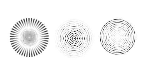 set of different circle geometry design. circle of different shapes for design creative - obrazy, fototapety, plakaty