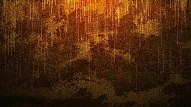 Grunge, rusty iron surface with dark stains, Orange abstract texture background of rusty metal sheet, concrete wall with scratches and cracks pattern. Grunge background of old metal, wall. 4K animatio
