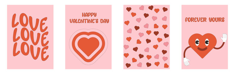 Y2K Valentine's Day Collection, Retro Valentine's Day Card, Retro Templates