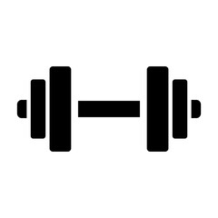 Dumbbell icon vector flat trendy illustration isolated on white background.