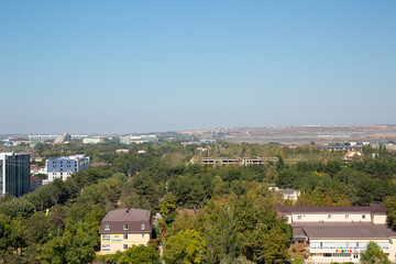 View of the city of Anapa from the Ferris wheel in summer in 2023