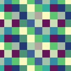 Geometric simple pattern seamless with squares beige green blue crimson vector image