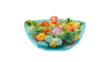 A Vibrant Harvest of Fresh Vegetables in a Glass Bowl