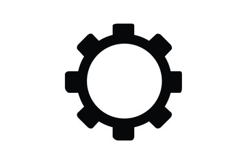 settings icon gears type structure isolated on white