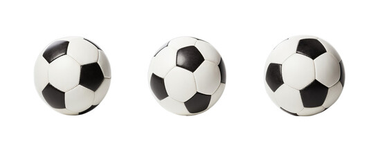 A Trio of Soccer Balls in Perfect Formation