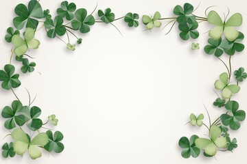 Fototapeta premium clover leaf frame 