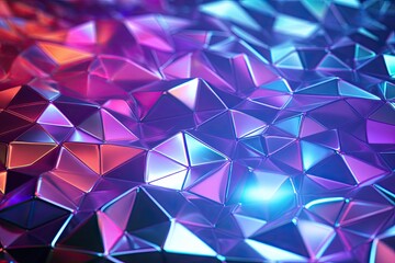 Obraz premium Abstract holographic background in tones of purple, blue and orange.