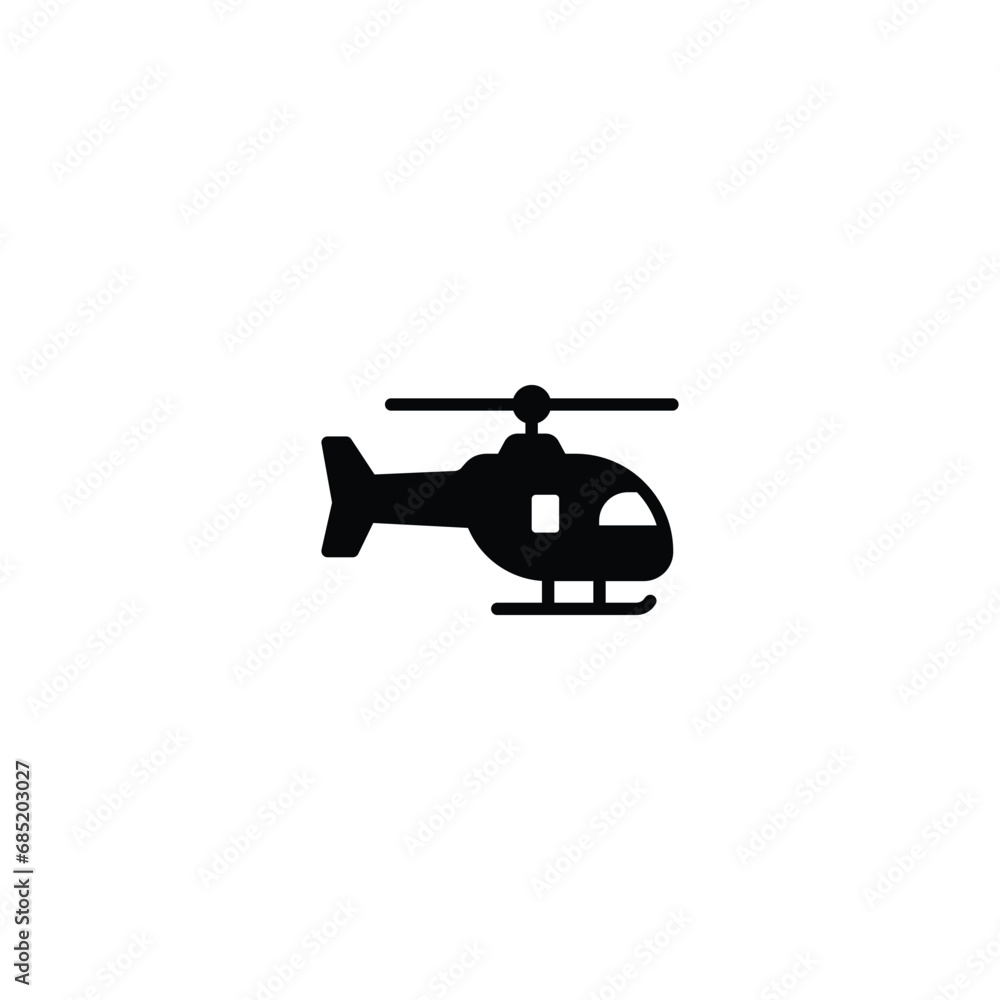 Poster helicopter icon vector for web site computer and mobile app
