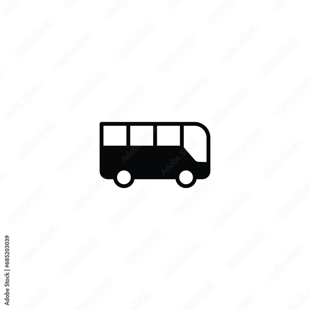 Poster bus icon vector for web site computer and mobile app
