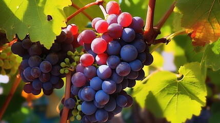 nature grape wine drink grapes on vine illustration food harvest, plant agriculture, taste autumn nature grape wine drink grapes on vine - obrazy, fototapety, plakaty