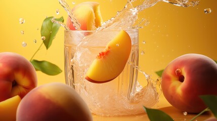 food sweet juice drink peach illustration fruit ice, cocktail glass, beverage cold food sweet juice...