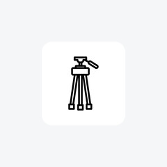 Tripod, Photography Equipment,Line Icon, Outline icon, vector icon, pixel perfect icon