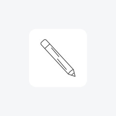 Pencil, Drawing,  thin line icon, grey outline icon, pixel perfect icon