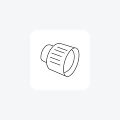 Lens, Photography,  thin line icon, grey outline icon, pixel perfect icon