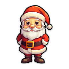 Santa cartoon ticker. Vector illustration