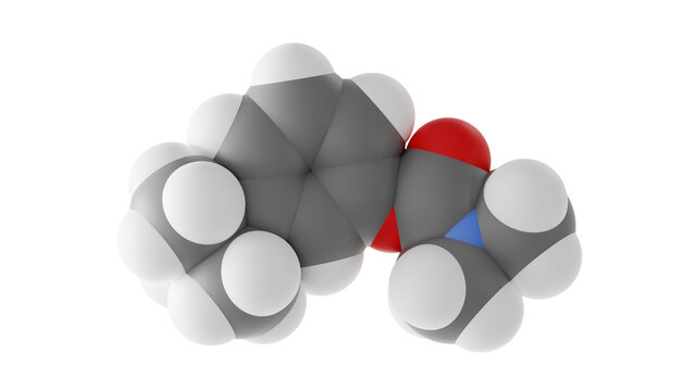 neostigmine molecule, parasympathomimetic agents, molecular structure, isolated 3d model van der Waals