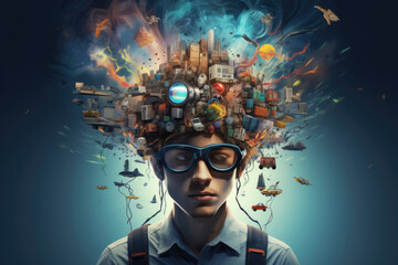 brain and imagination concept
