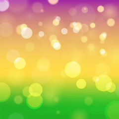 Mardi Gras vector gradient background with bokeh