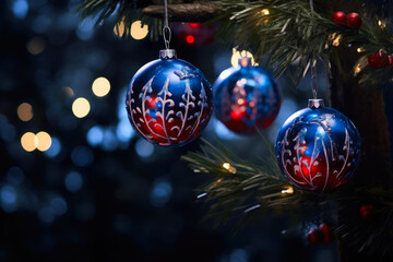 Enchanting Holiday Baubles on Bokeh Canvas