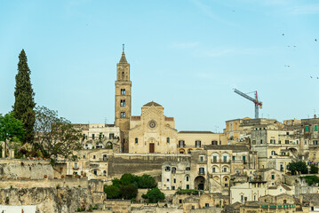 Fototapeta na wymiar views of Matera downtown and skyline, Basilicata, Italy