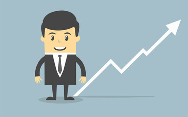 professional businessman with graph