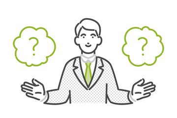 疑問を解決するビジネスマン