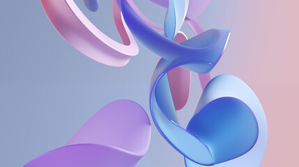 Elegance abstract 3D composition organic
