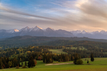 Naklejka premium landscape in the mountains
