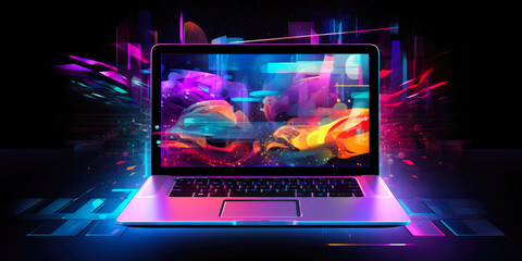 Neon Fusion: Laptop of the Future