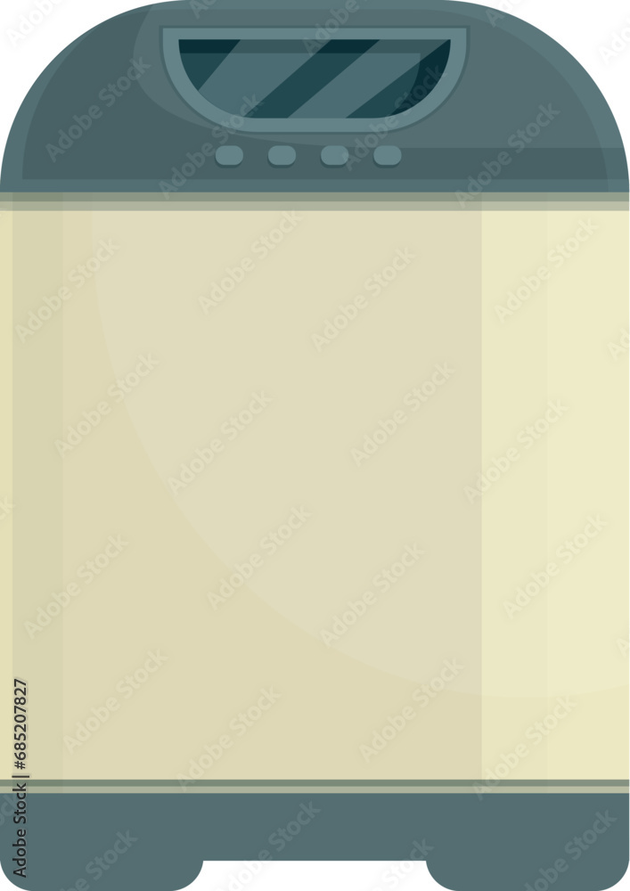 Poster menu bread maker icon cartoon vector. electrical toast range. toaster device