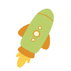 rocket transportation illustration