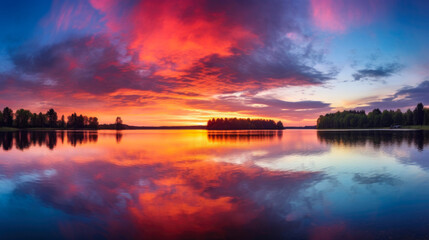 Tranquil Waters: Evening Glow on the Lakefront