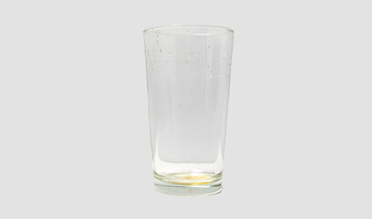 Soda in transparent glass isolated on a white background.
