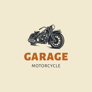 motorbike - chooper - motorcycle logo template illustration