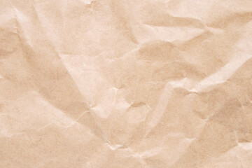 Abstract crumpled and creased recycle brown paper texture background