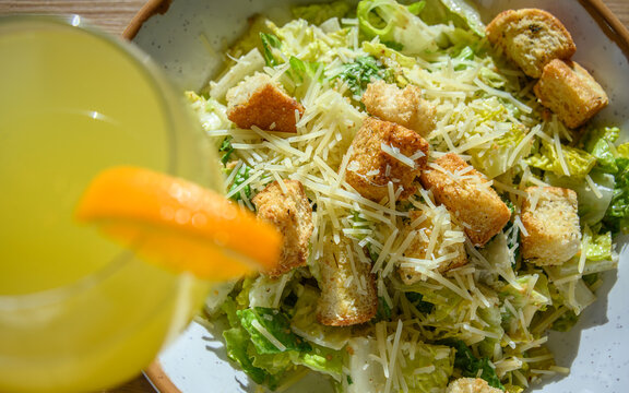 Caesar Salad with Fresh Mimosa