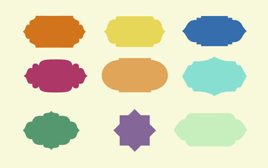 Islamic elements or shapes, A collection of oriental style Islamic Ramadan Kareem and Eid Mubarak windows and arches , door mosque, mosque dome . Ramadan and Eid Mubarak illustration vector.