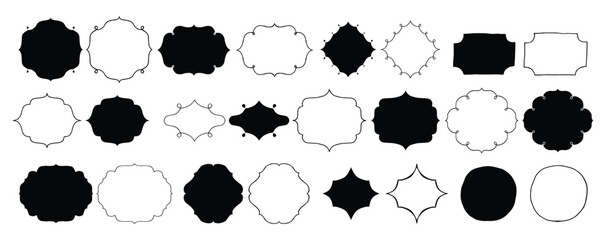 simple ribbons collection. Vector illustration. Speech bubble illustrations