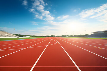 Pristine Running Track. Smooth Surface Ready for Runners