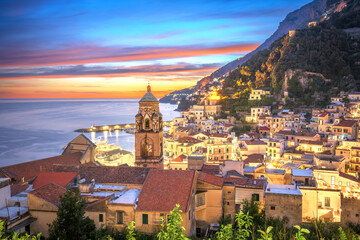 Fototapeta na wymiar Amalfi, Italy After Sunset