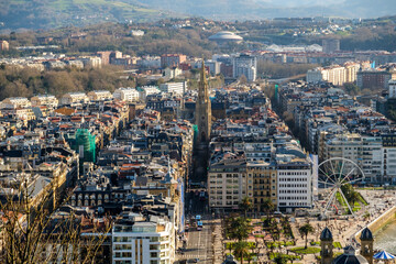 View of City from Monte Urgull , Donostia-San Sebastián, Spain