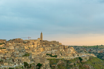 Fototapeta premium views of Matera downtown and skyline, Basilicata, Italy