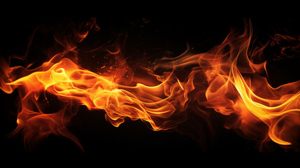 Fototapeta na wymiar burning fire inferno backdrop - Fiery Glow and Dynamic Flames Abstract Art